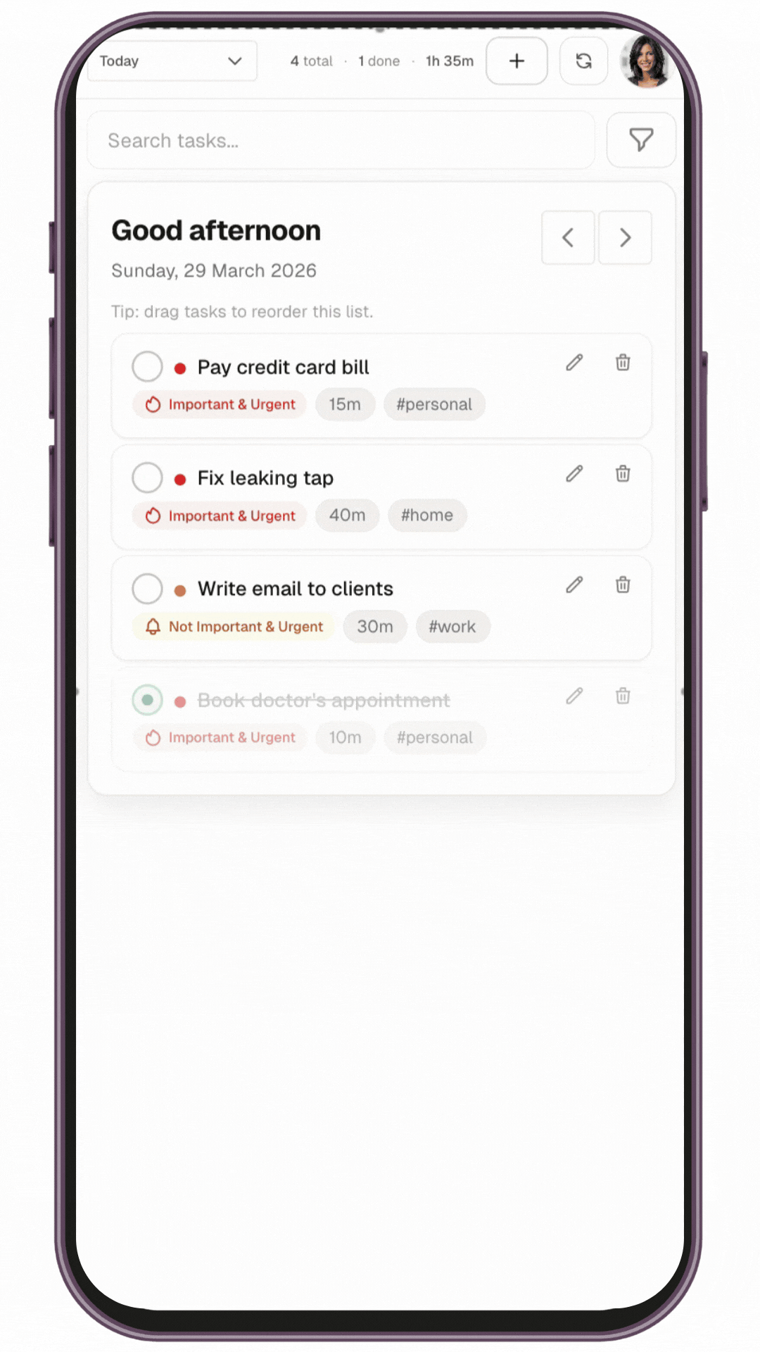 Filters and quick win suggestions — light mode